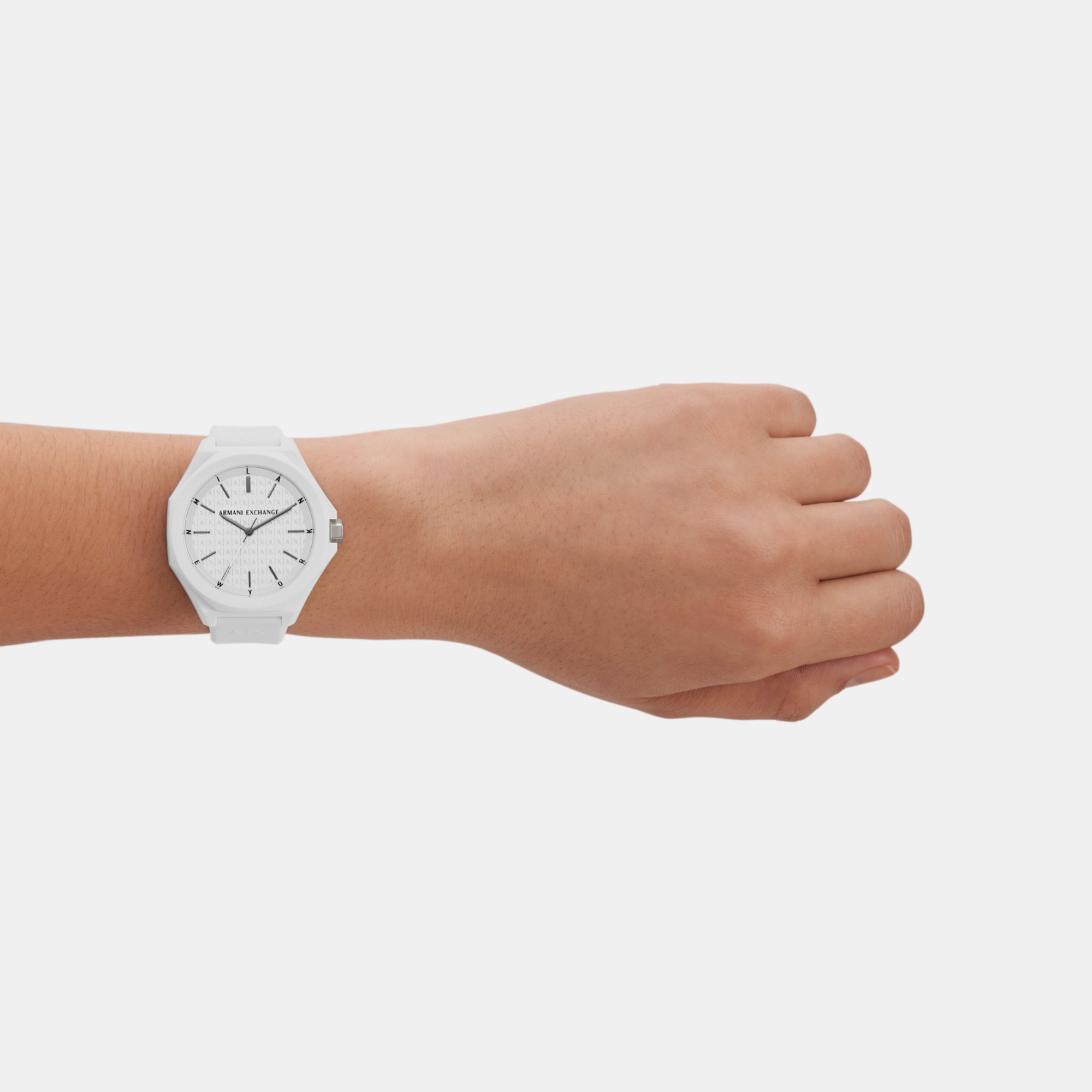 Armani Exchange Men Octagon White watch