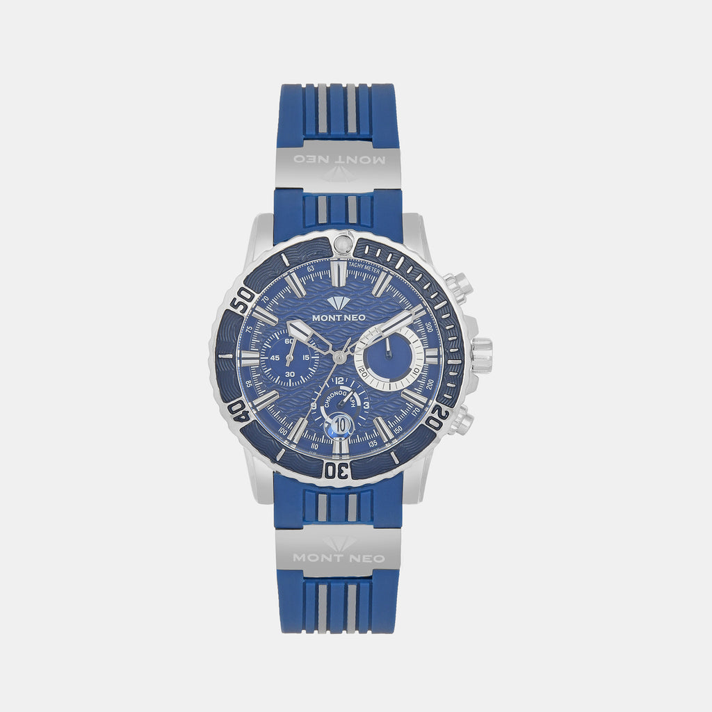 Mont Neo Round Blue Chronograph watch