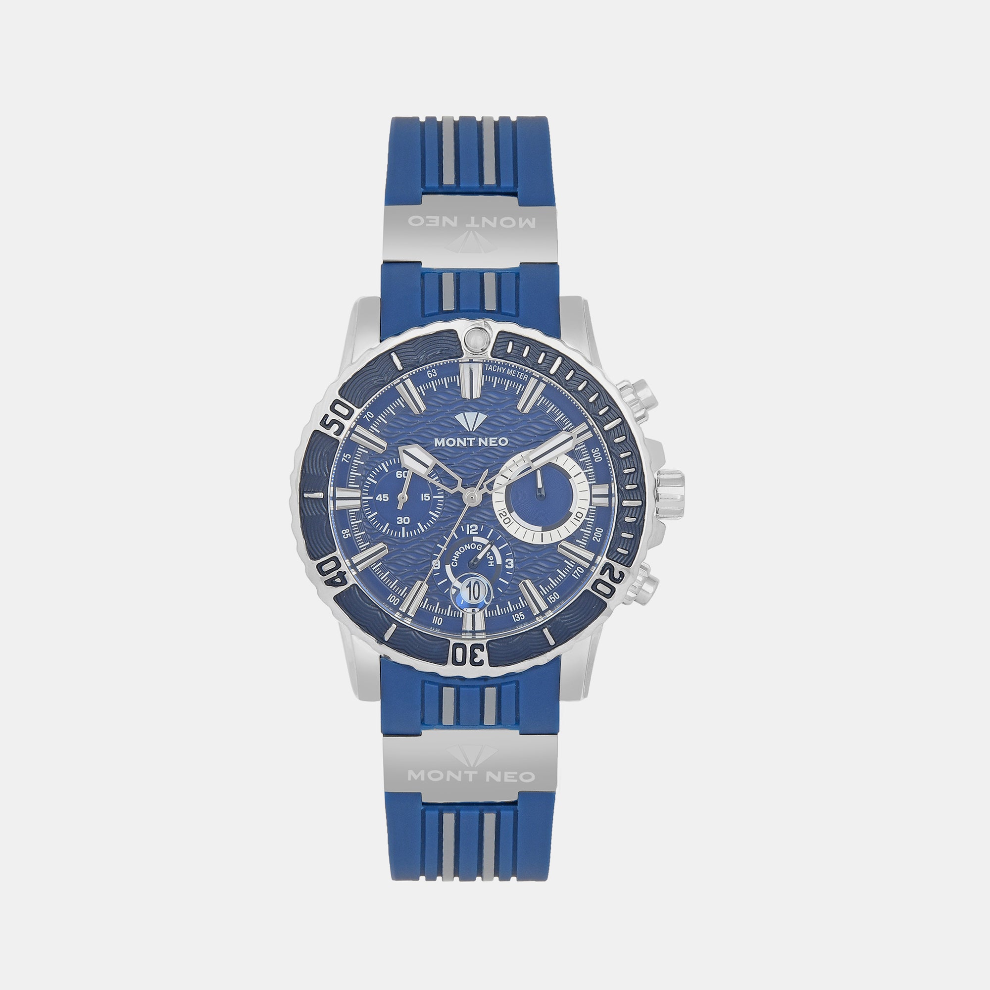 Mont Neo Round Blue Chronograph watch