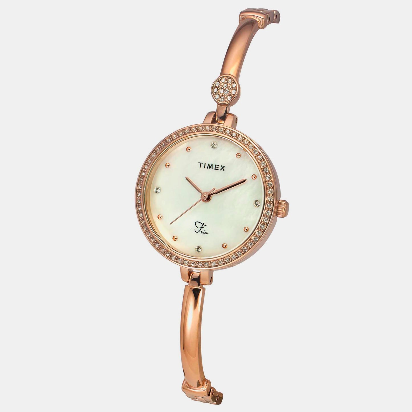 Fria Women's Mother Of Pearl Analog Brass Watch TWEL18402