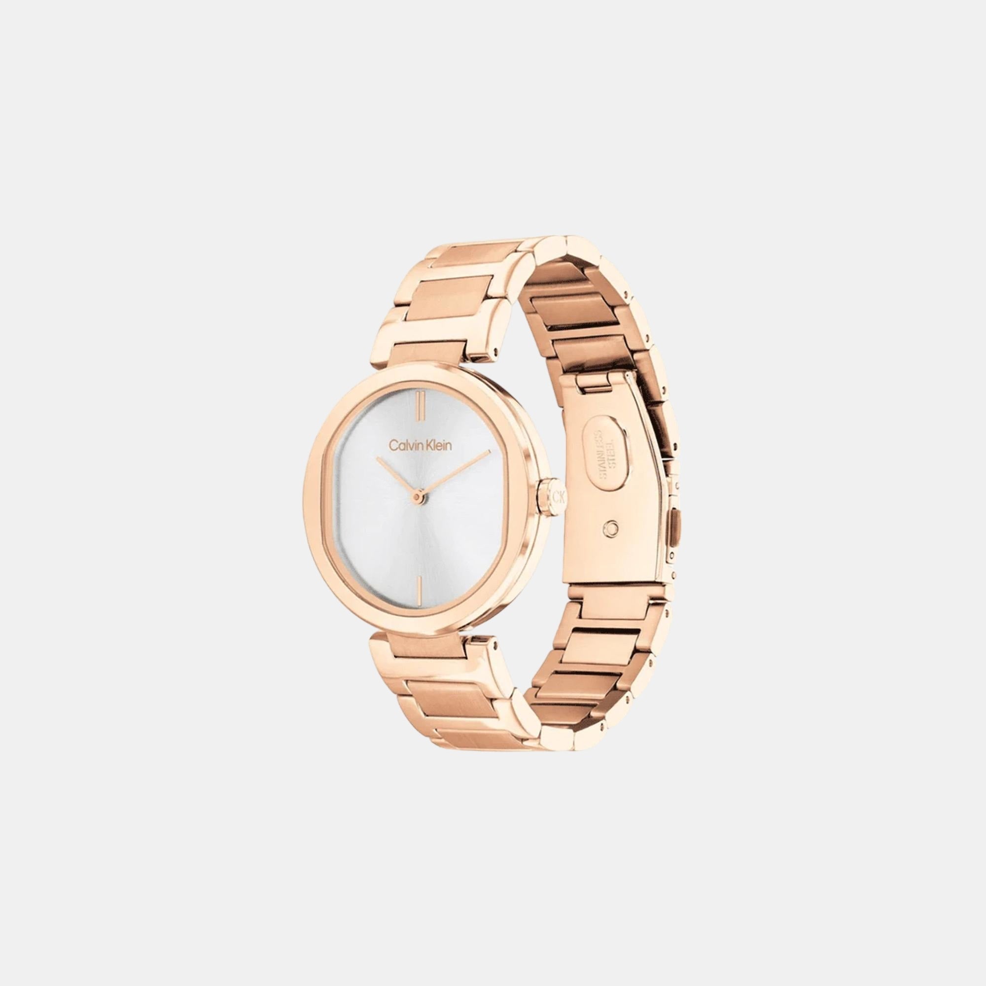 Ck Sensation Women Quartz White Dial Analog Stainless Steel Watch 25200253