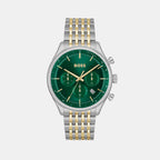Boss Round Green Chronograph watch