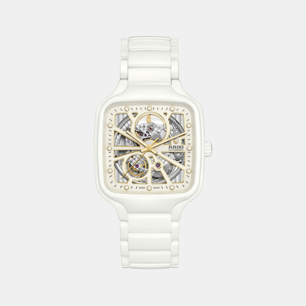 True Square Automatic Unisex Ceramic Analog Watch R27073702