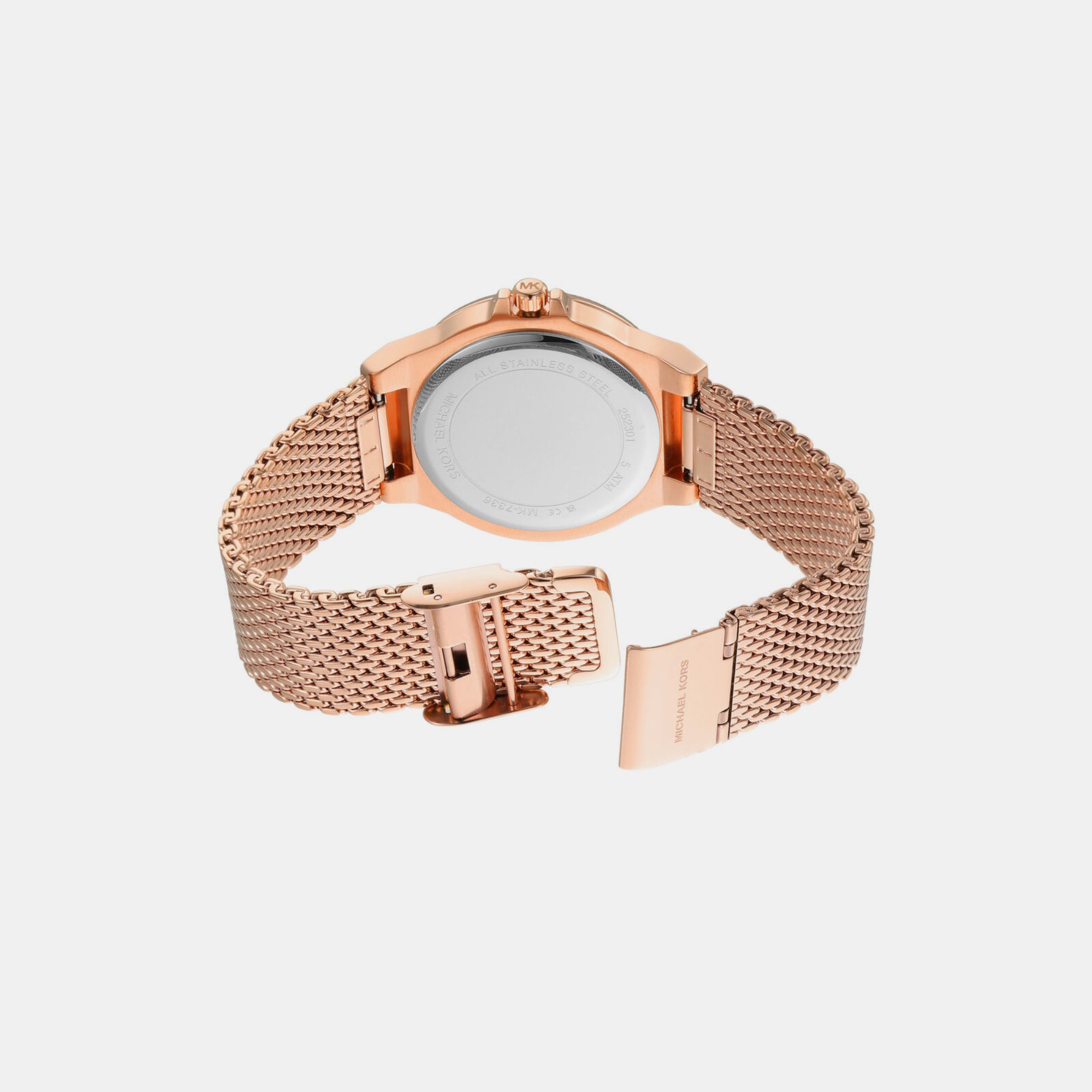 Female Rose Gold Analog Stainless Steel Watch MK7336 – Just In Time