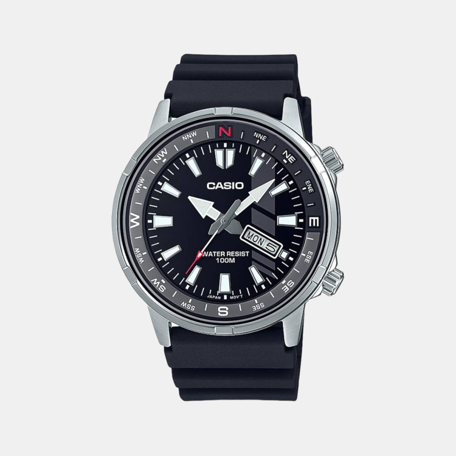 Casio day store date analog watch