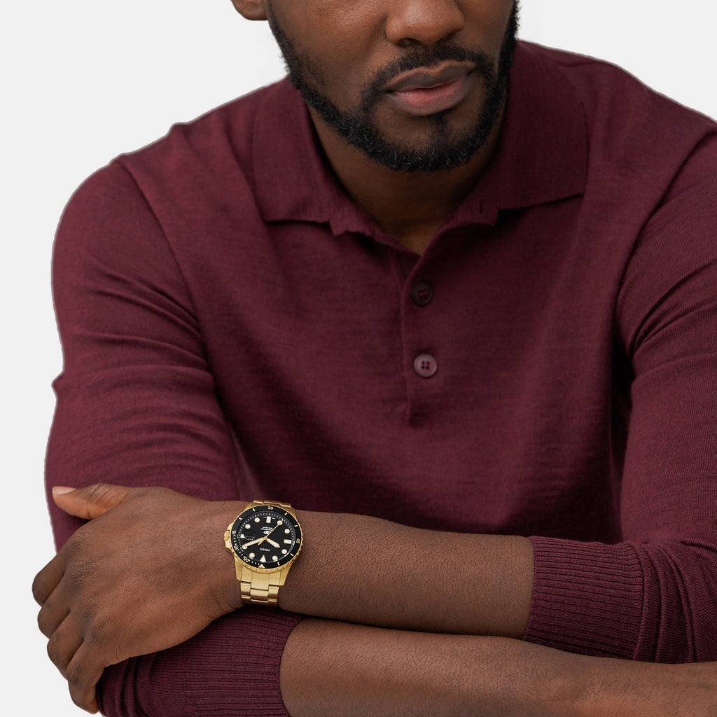 Fossil Round Quartz Analog Men watch