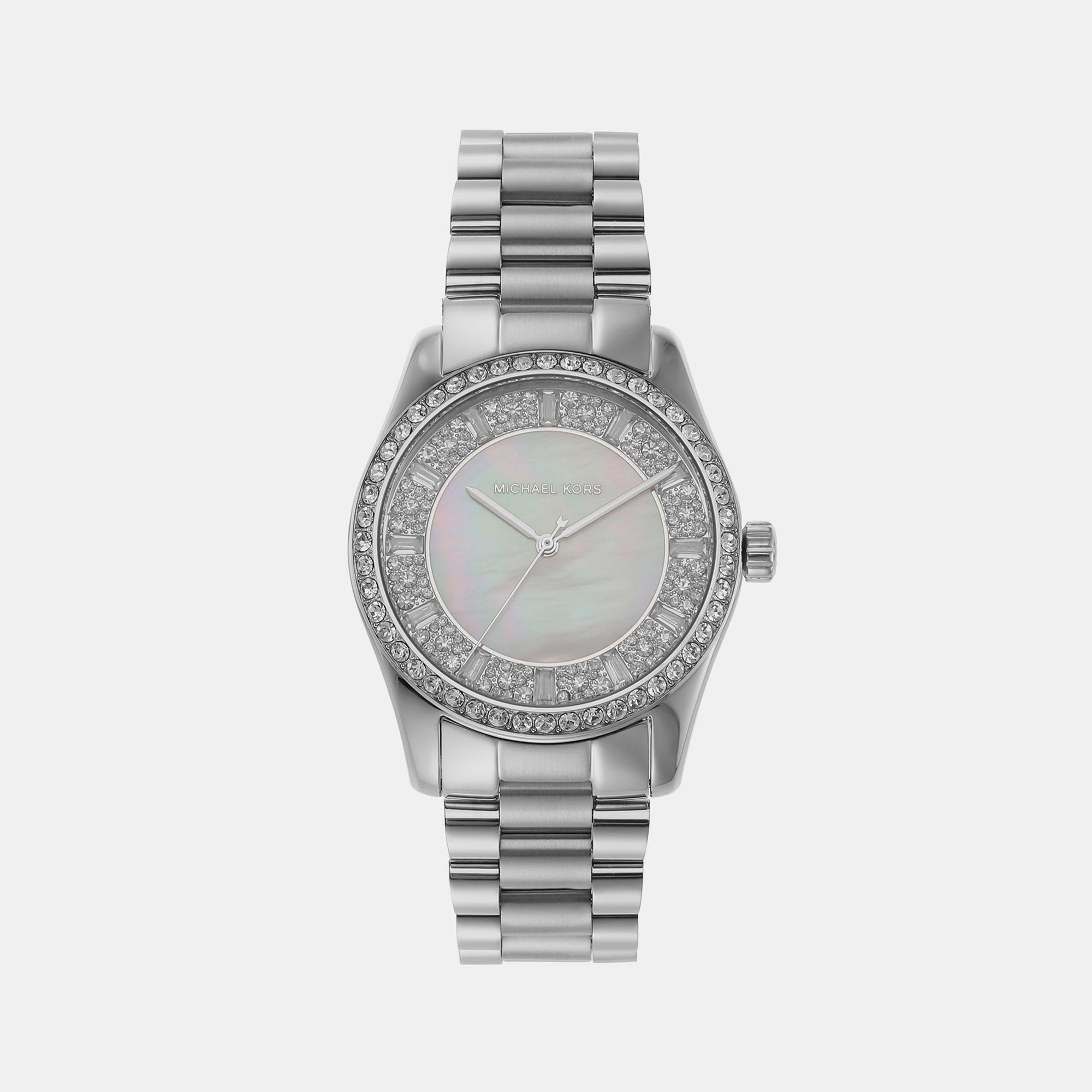 Female White Analog Stainless Steel Watch MK7445 – Just In Time