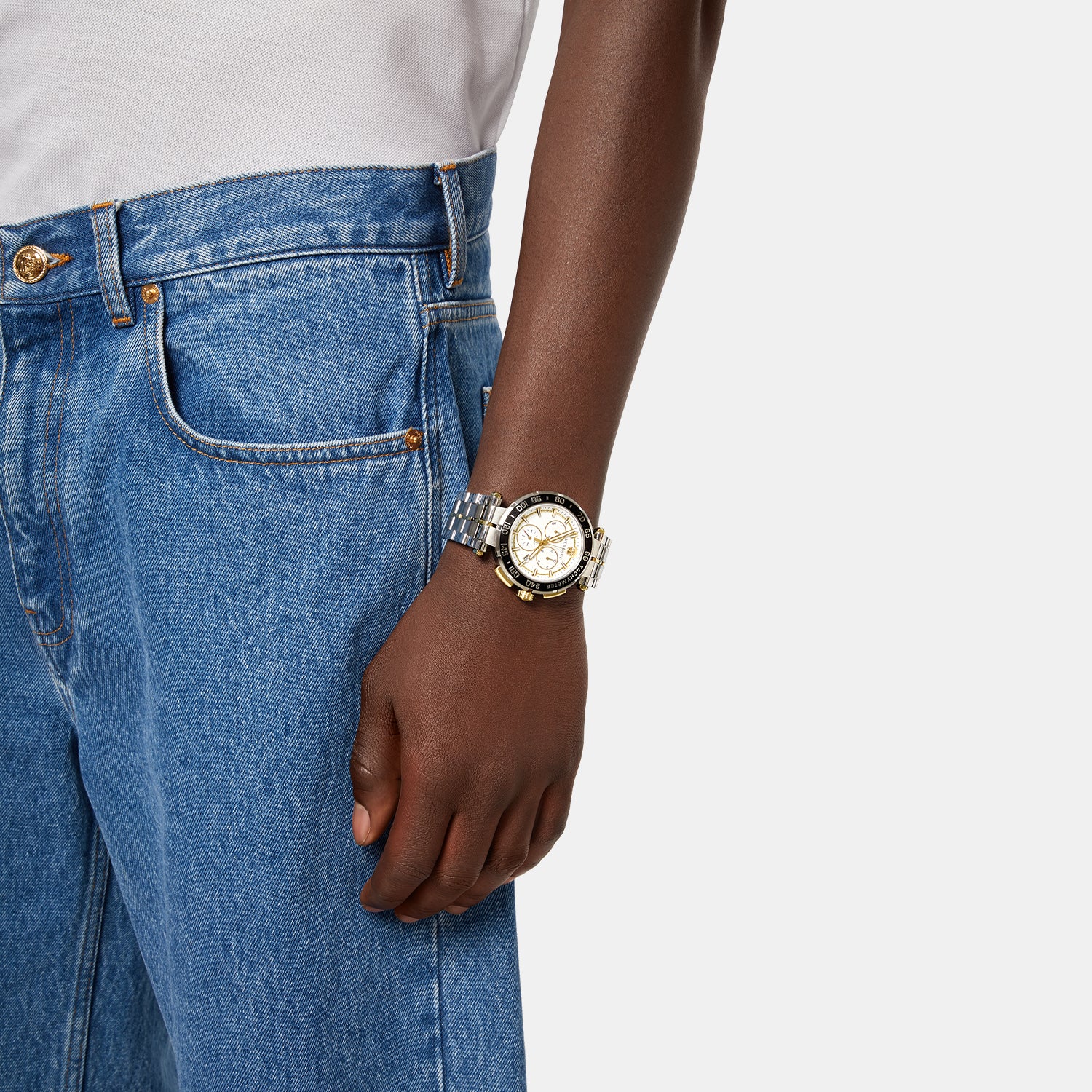 Versace Stainless Steel Round watch