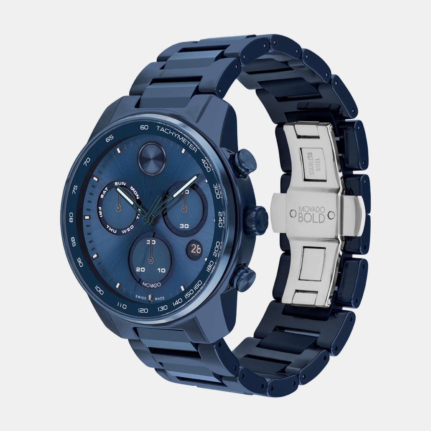 Bold Men's Blue Chronograph Ceramic Watch 3601117