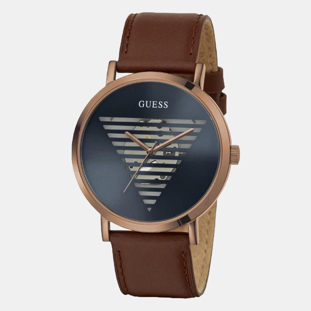 Idol Men Quartz Blue Dial Analog Leather Watch GW0503G4