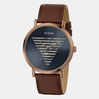 Idol Men Quartz Blue Dial Analog Leather Watch GW0503G4