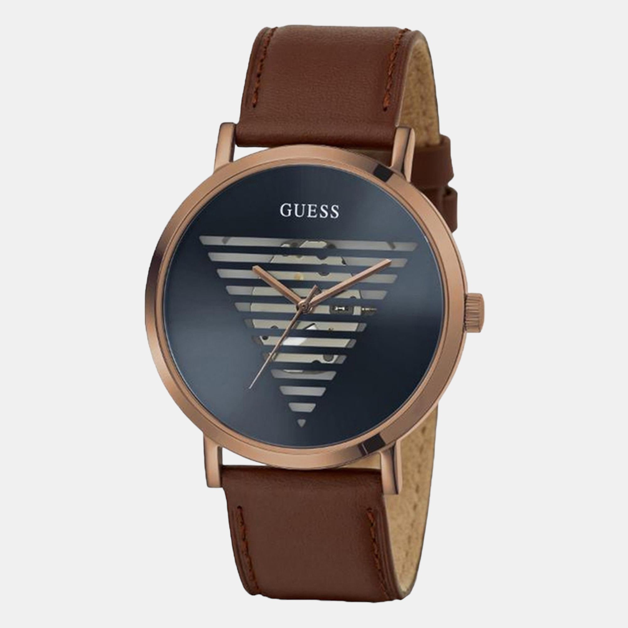 Idol Men Quartz Blue Dial Analog Leather Watch GW0503G4