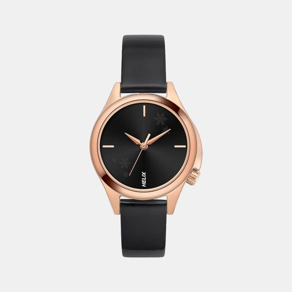 Helix Round Black Analog watch