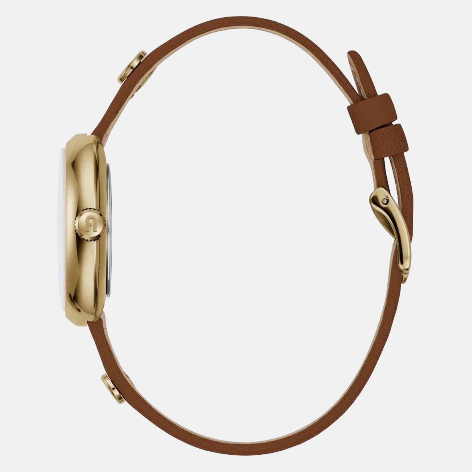 Furla Heritage Women Quartz Gold Dial Analog Leather Watch WW00005014L2