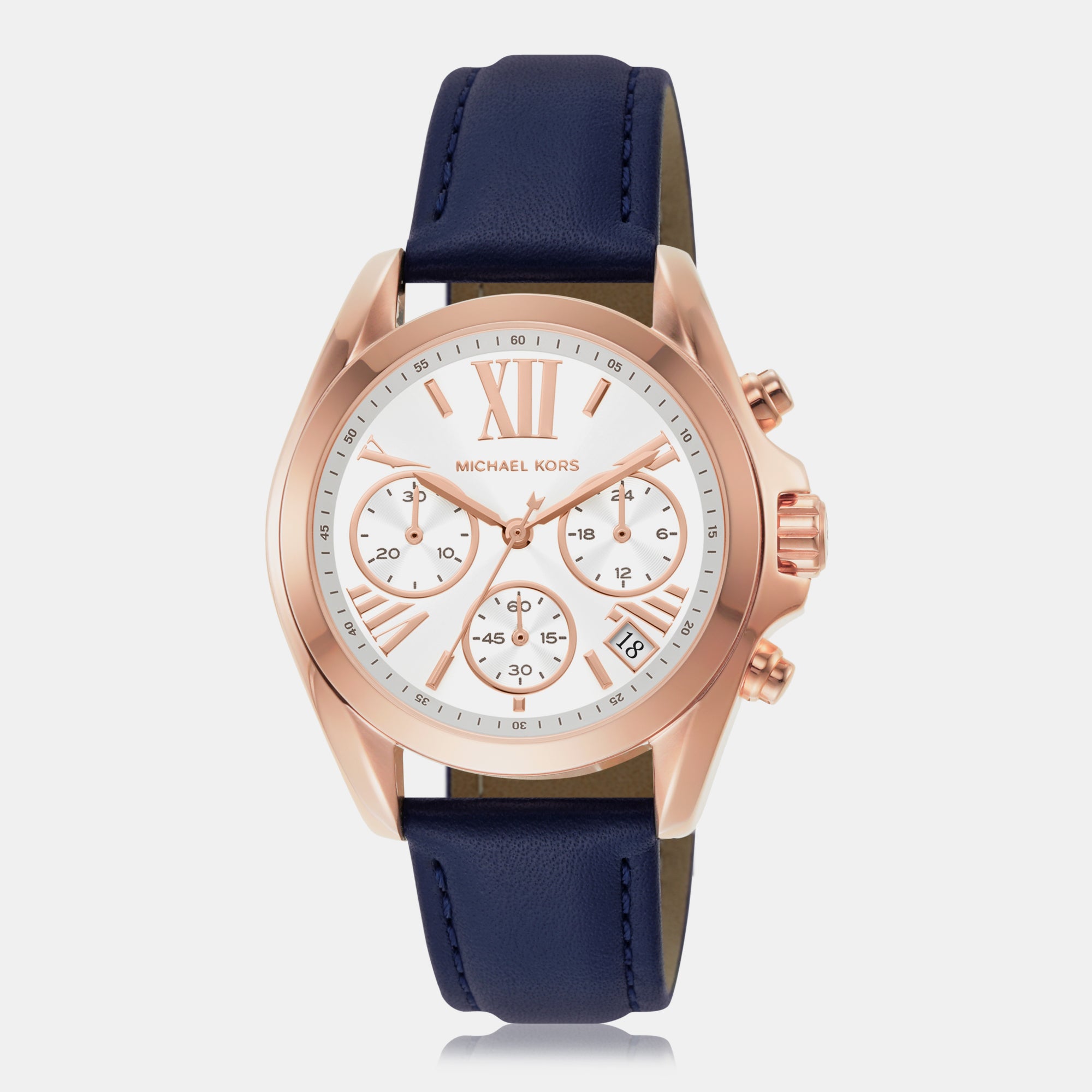 Female White Chronograph Brass Watch MK2960 – Just In Time