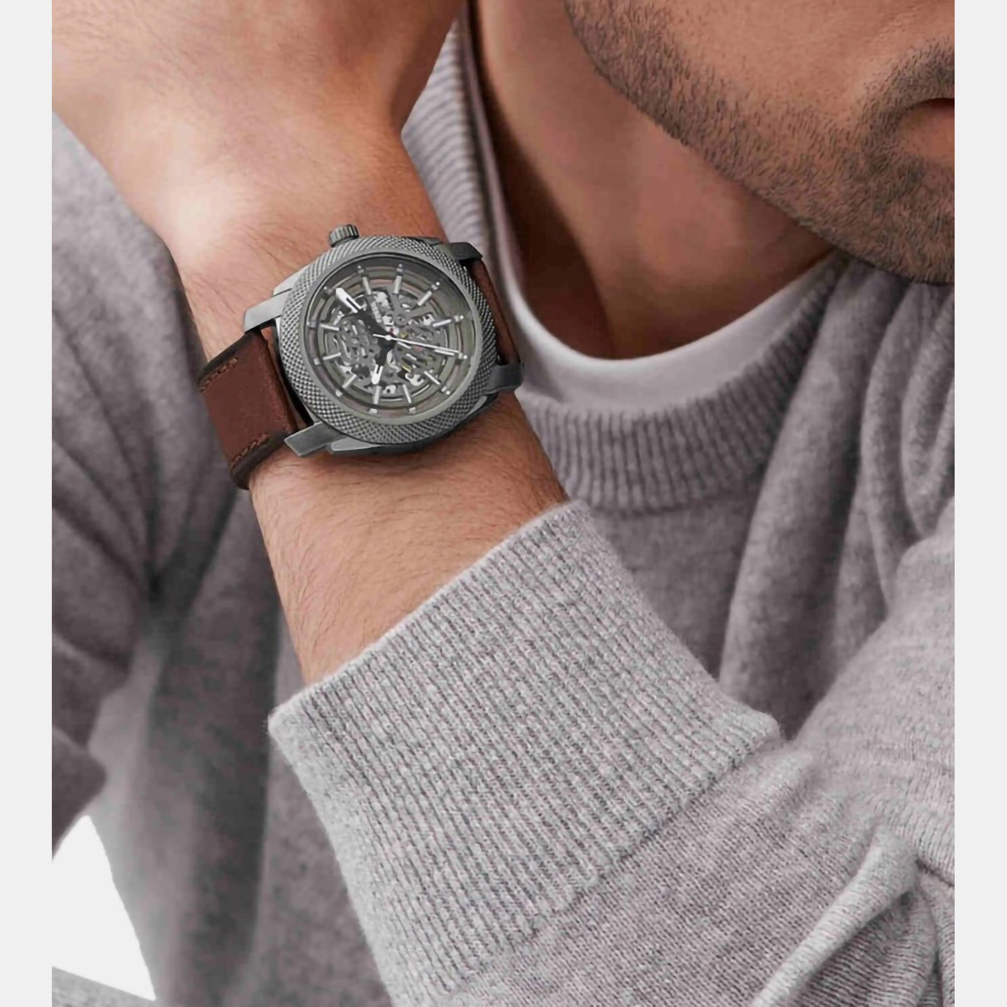 Fossil Round Automatic Analog Men watch