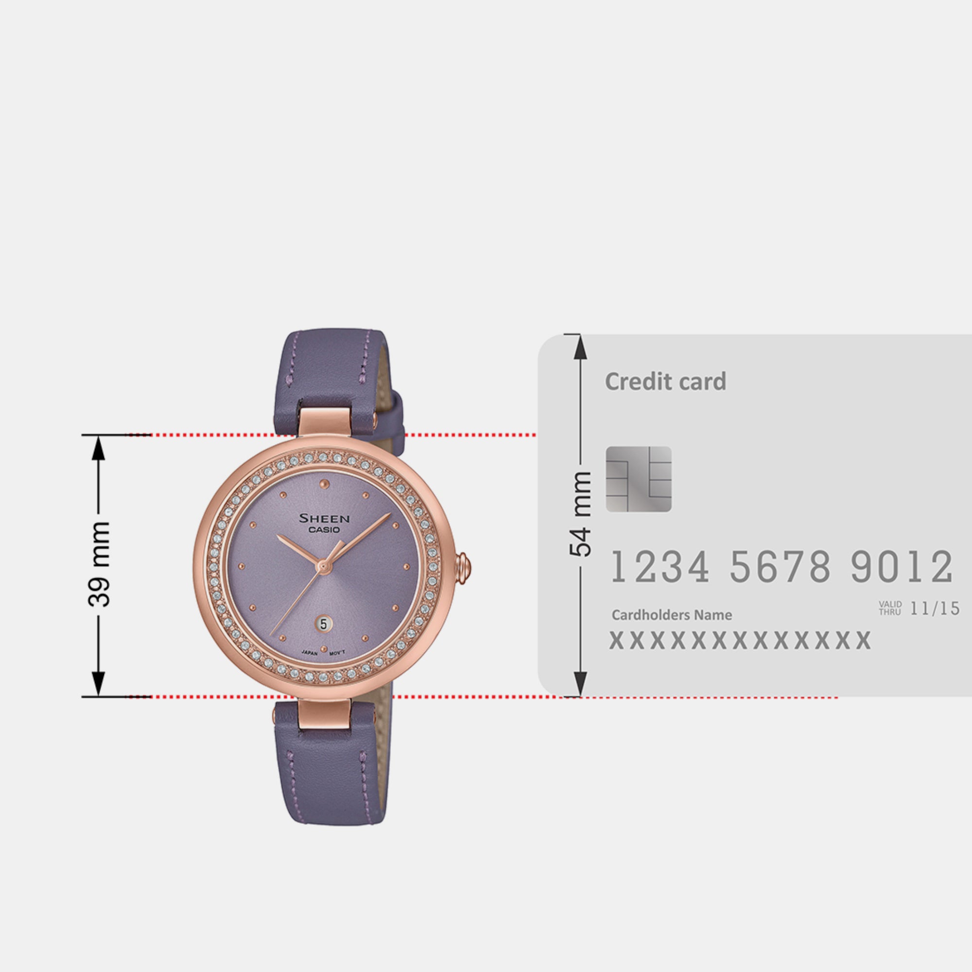 Casio 39 mm Purple Quartz watch