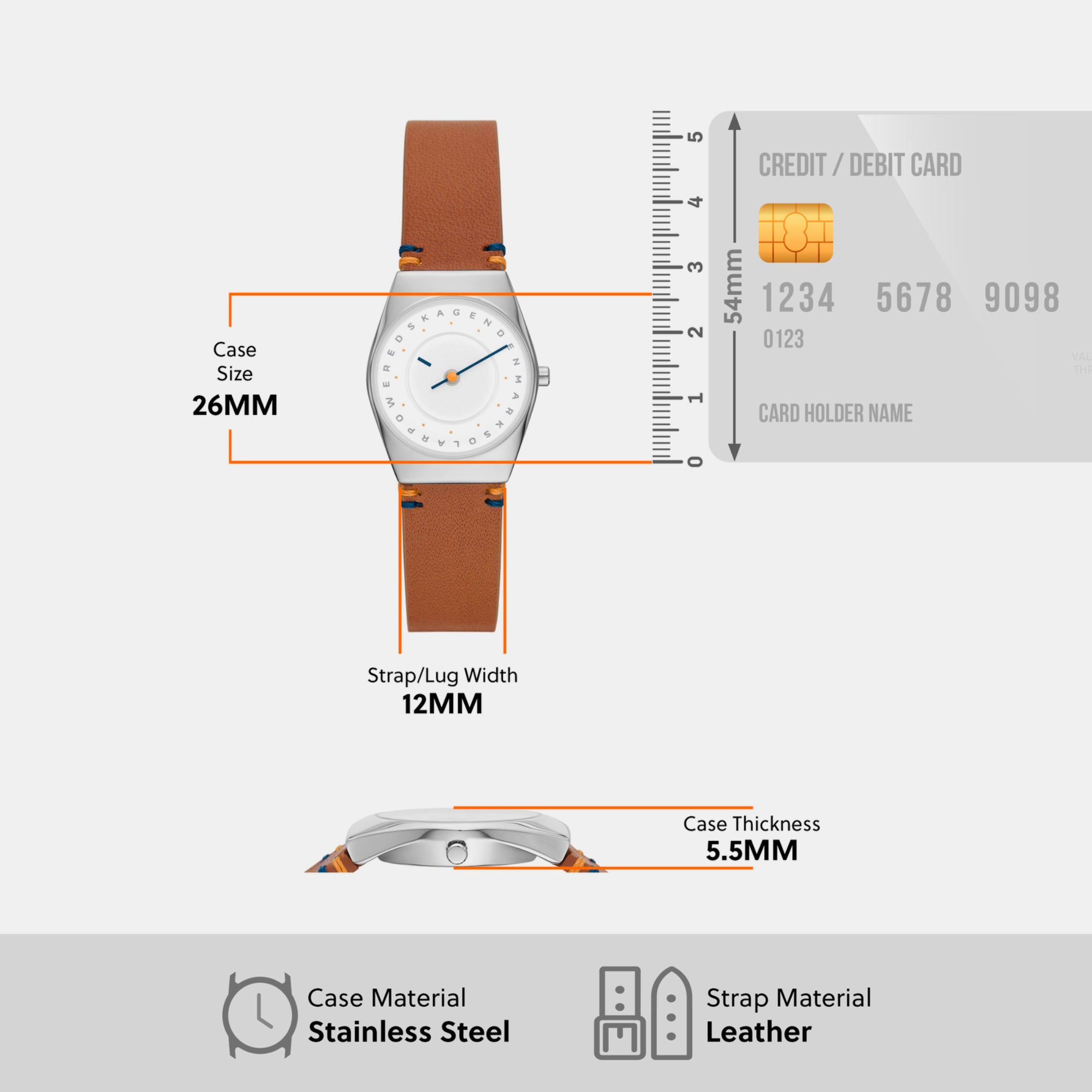 Skagen Stainless Steel Round watch