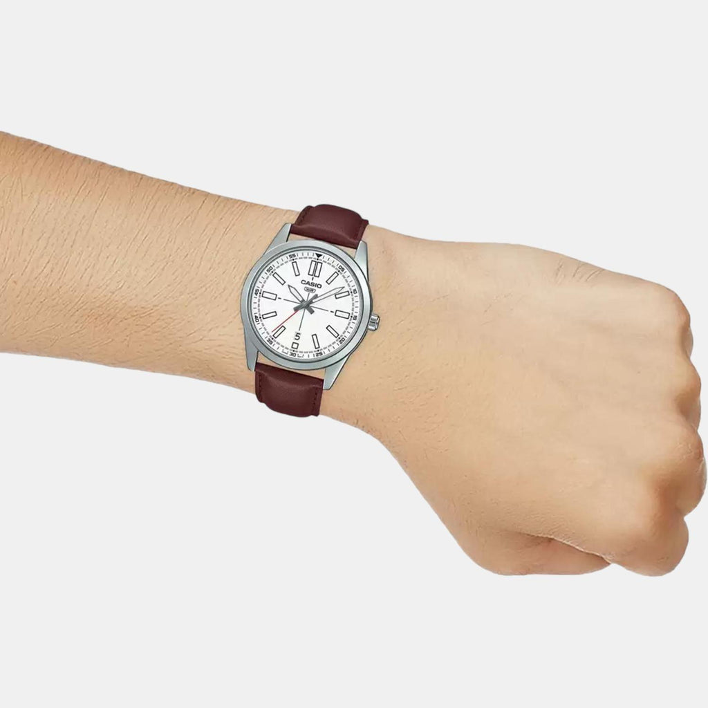 Casio Leather White watch