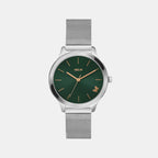 Helix Round Green Analog watch
