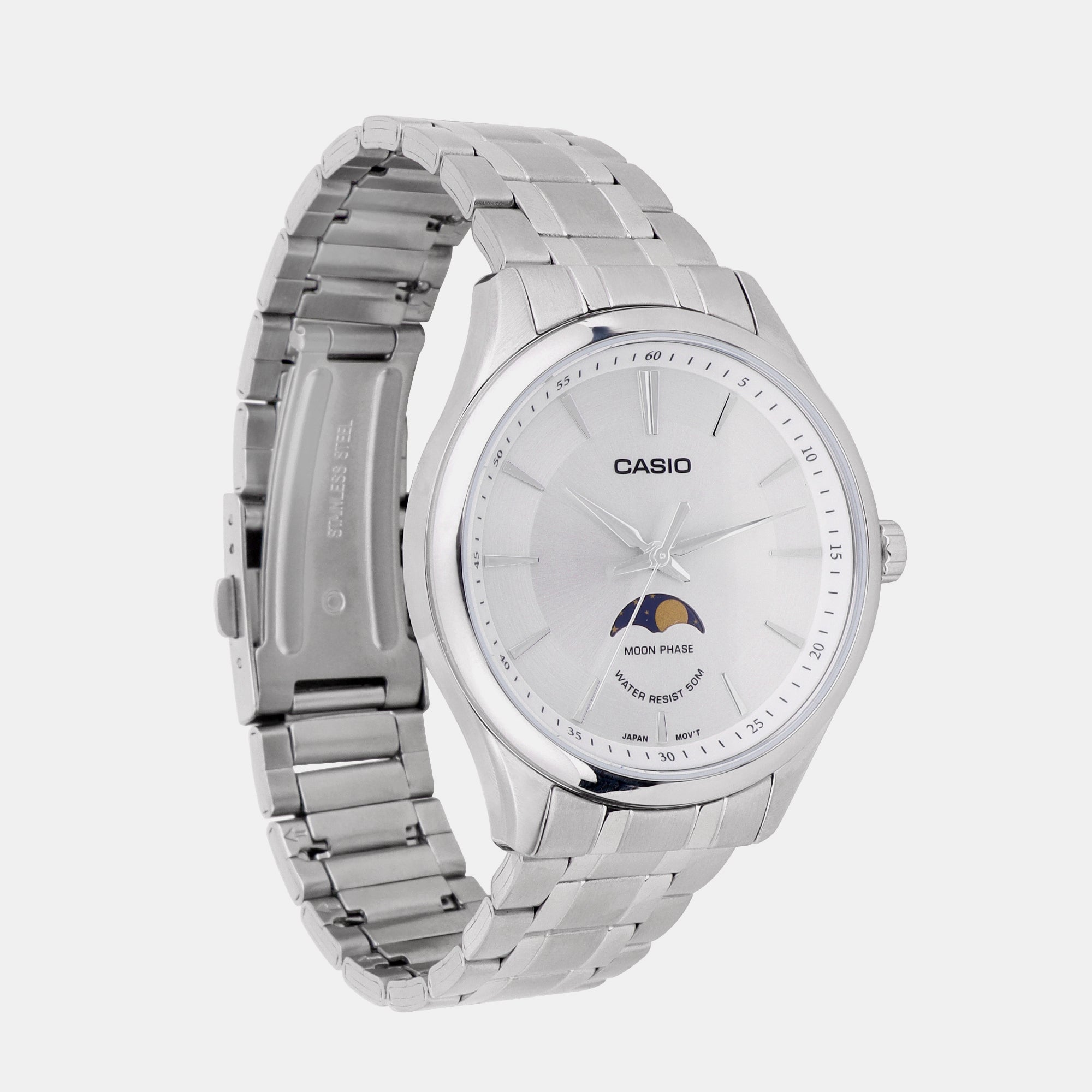 Casio Men Round White watch