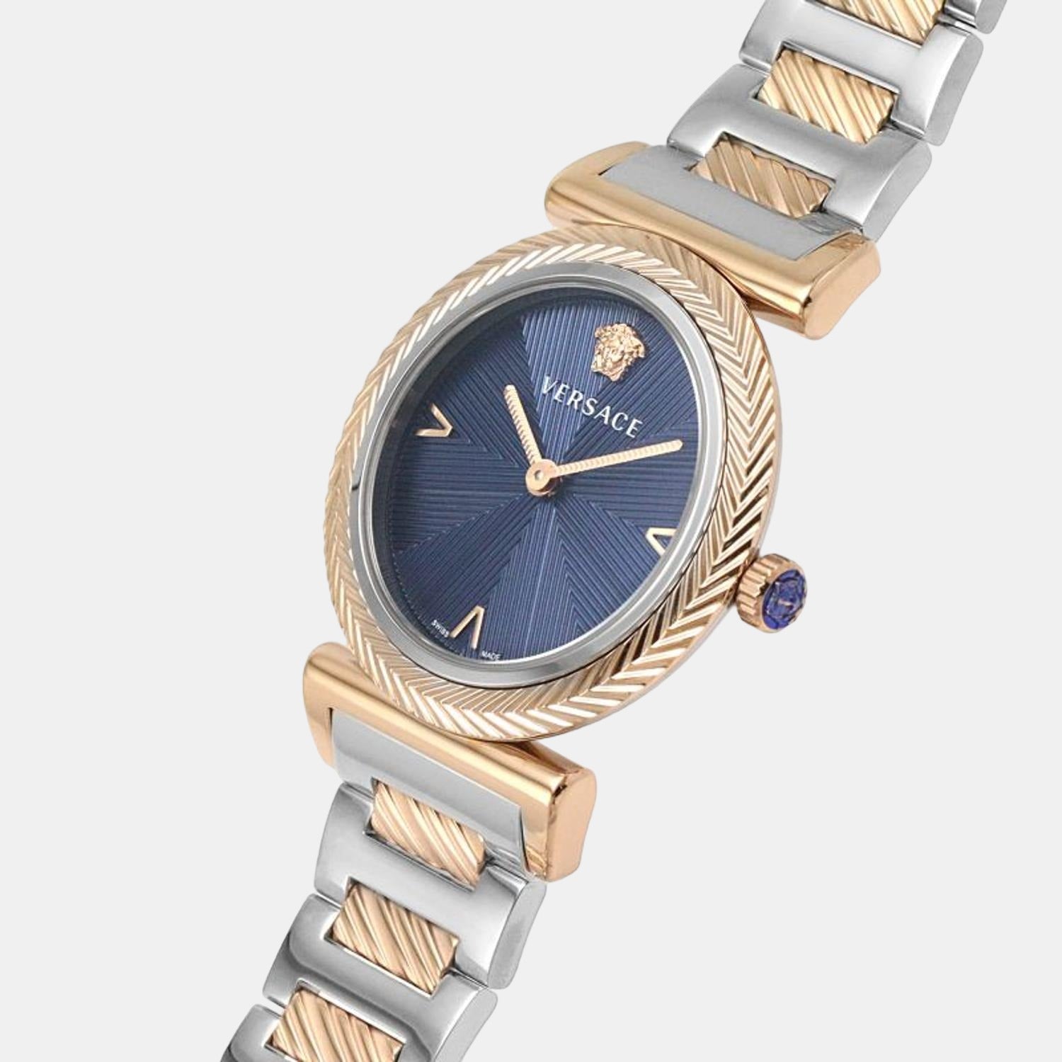 Women Quartz Blue Dial Analog Stainless Steel Watch VERE02020