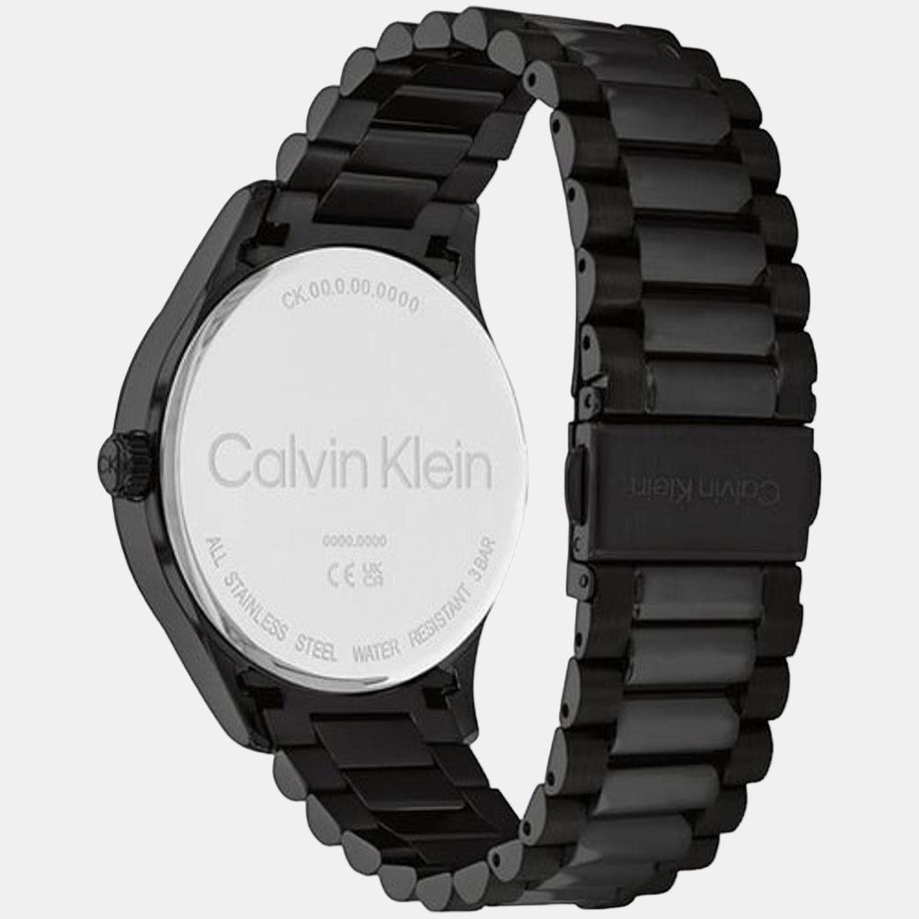 Ck Iconic Unisex Quartz Black Dial Analog Stainless Steel Watch 25200227
