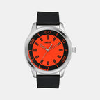 Helix Round Orange Analog watch