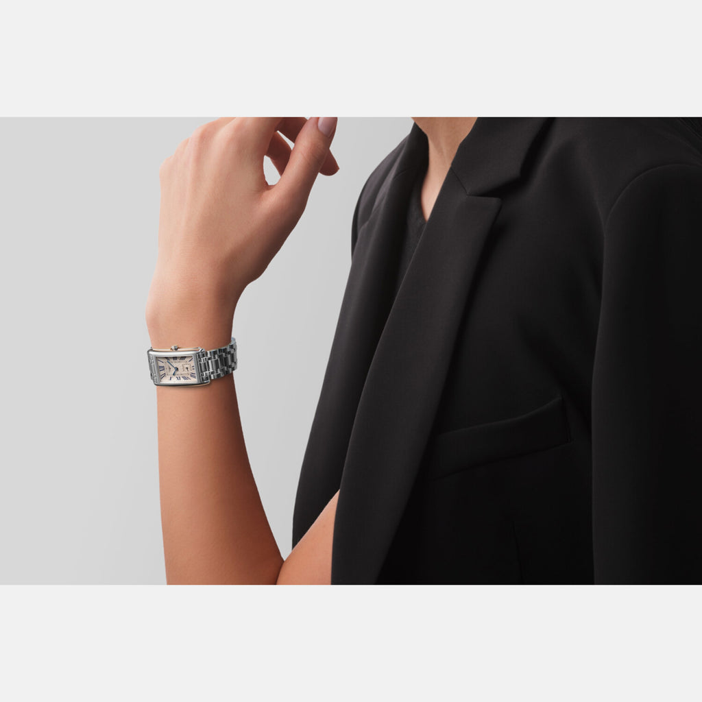 Longines Women Rectangular White watch