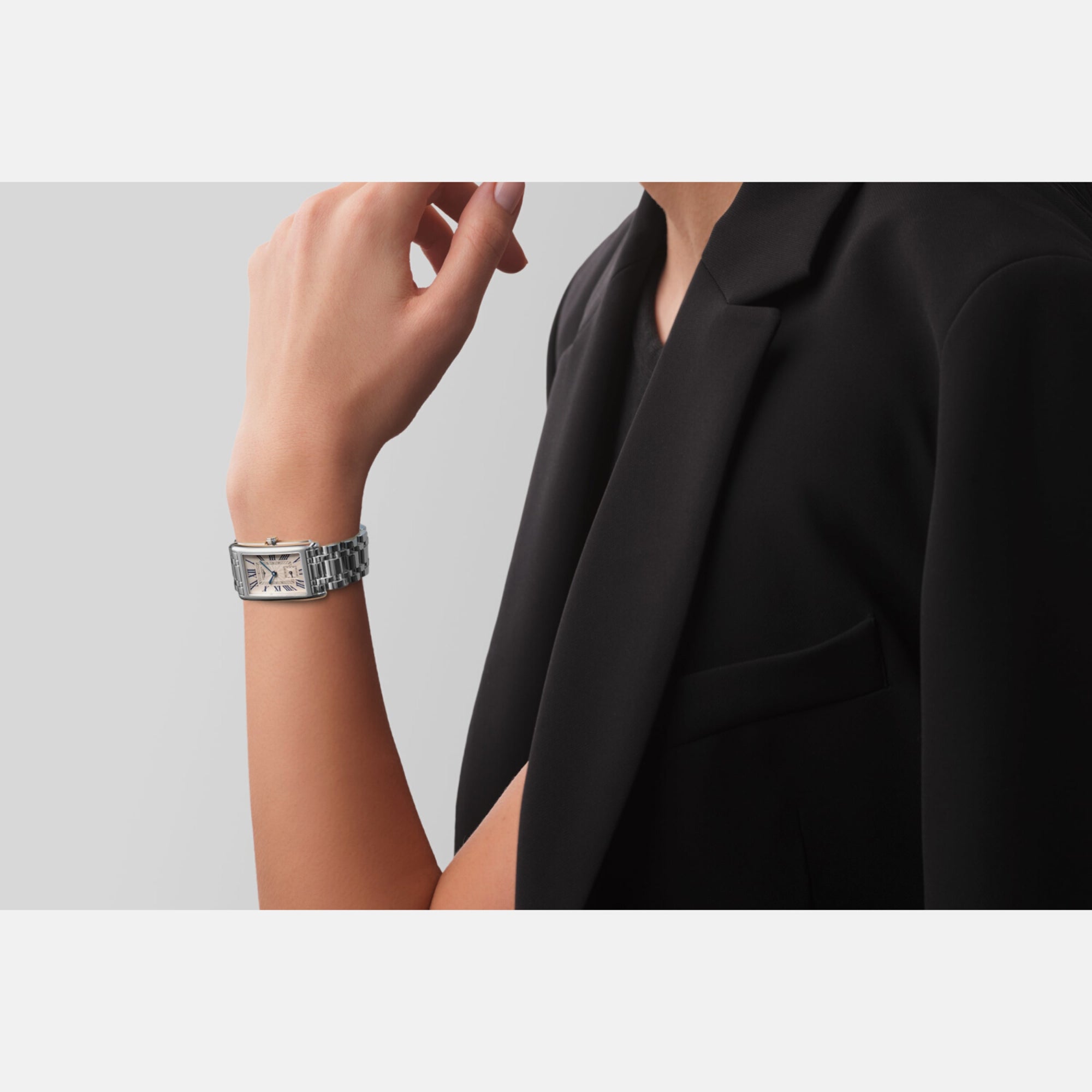 Longines Women Rectangular White watch