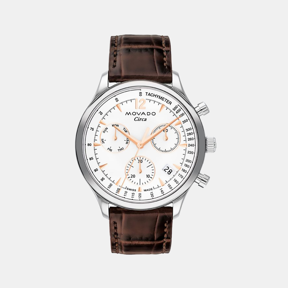 Movado Round White Chronograph watch