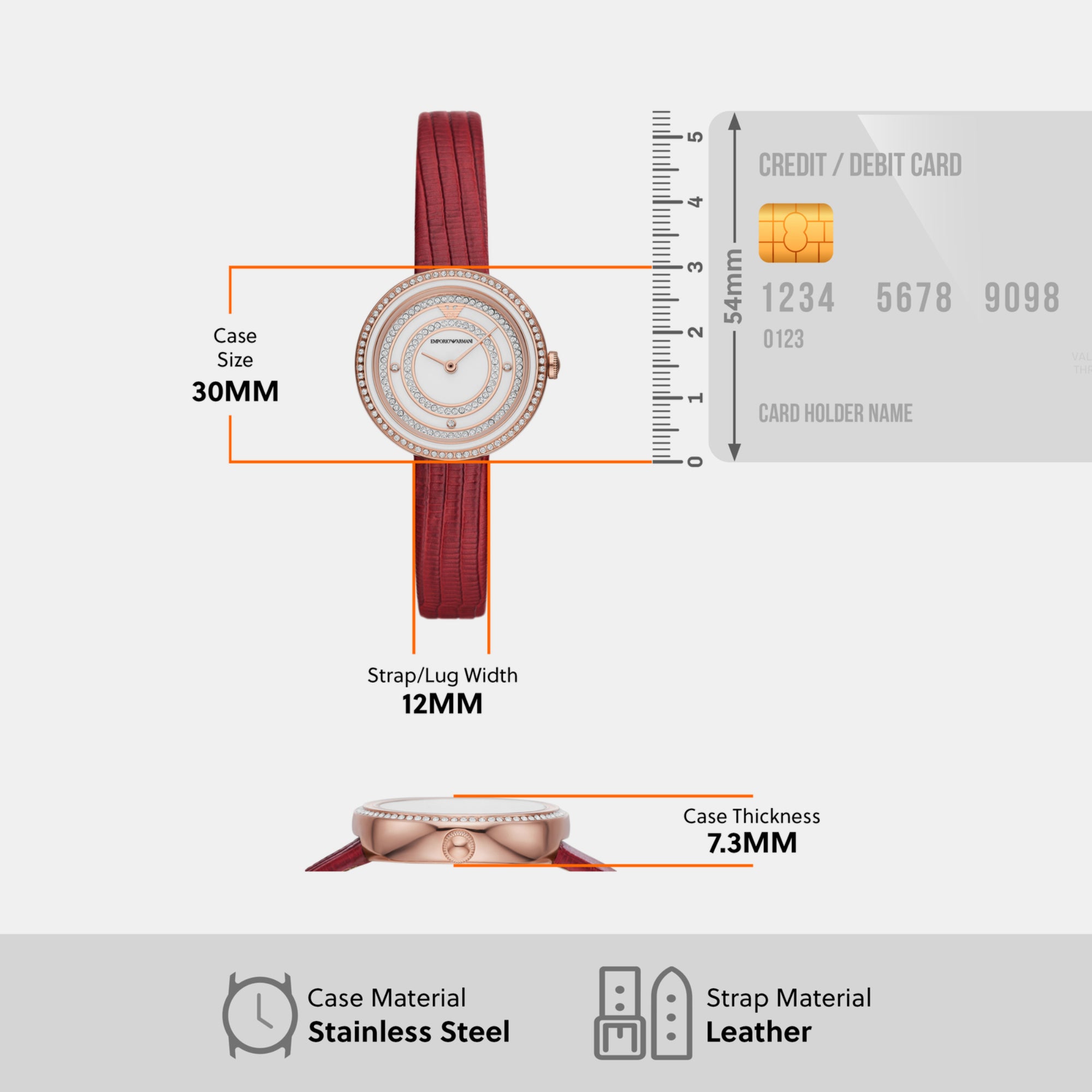 Emporio Armani Stainless Steel Round watch