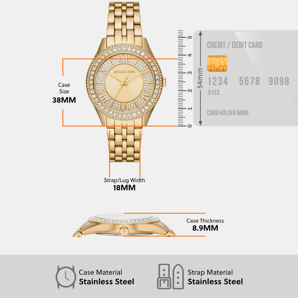 Michael Kors Stainless Steel Round watch