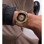 Men Quartz Black Dial Analog Stainless Steel Watch GW0565G1