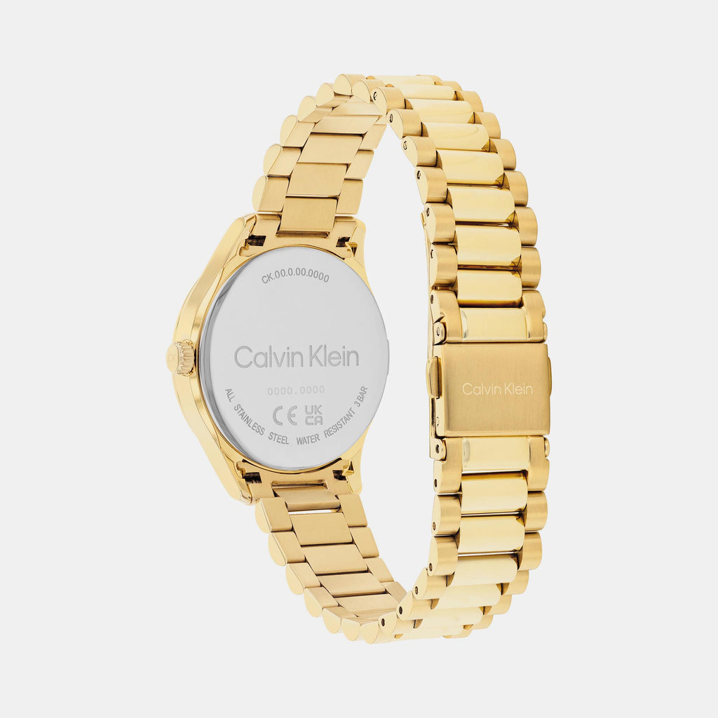 Calvin Klein Unisex Round Gold watch