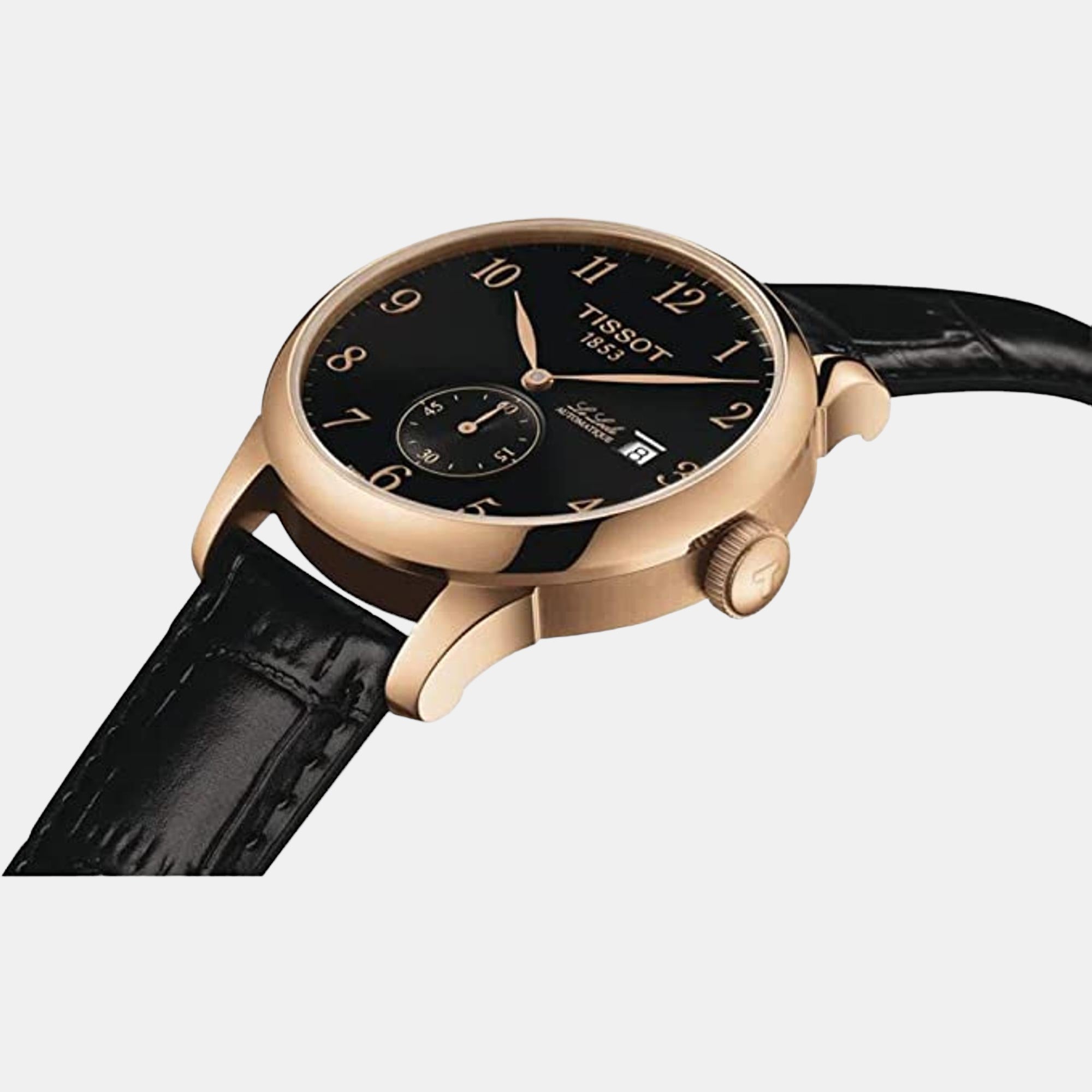 Le Locle Men's Automatic Leather Watch T0064283605200