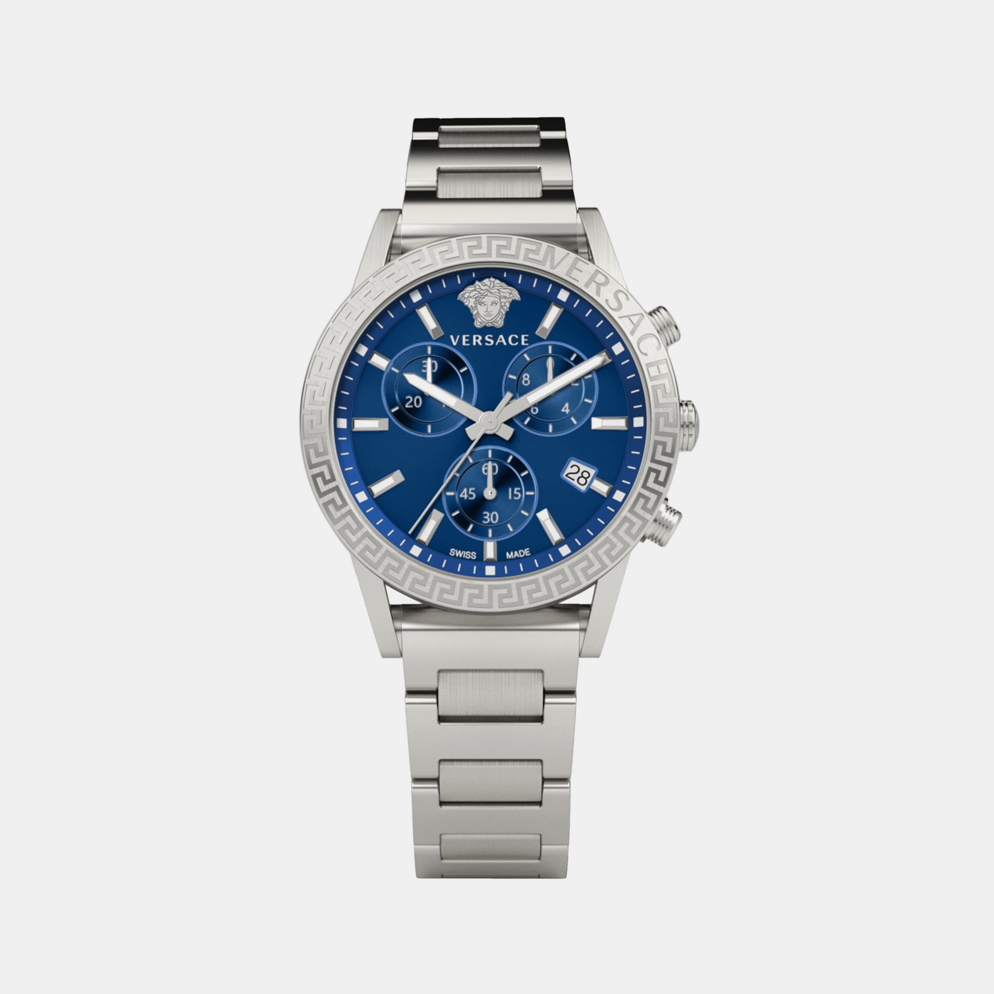 Versace Round Blue Chronograph watch