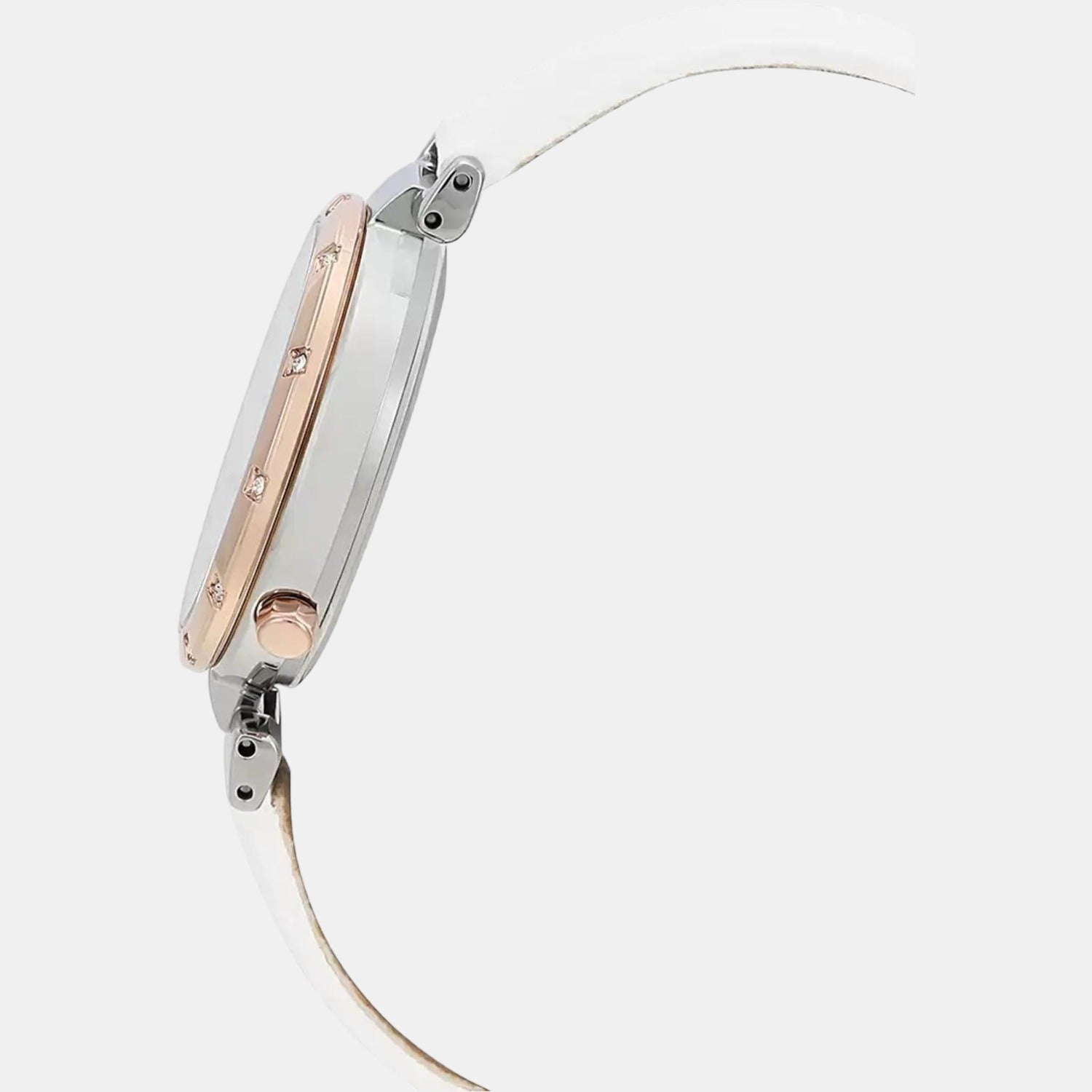 Sheen Women Quartz Silver Dial Chronograph Leather Watch SX226