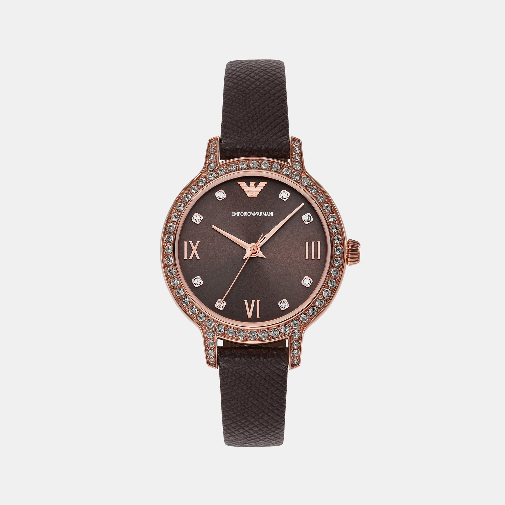 Emporio Armani Round Brown Analog watch