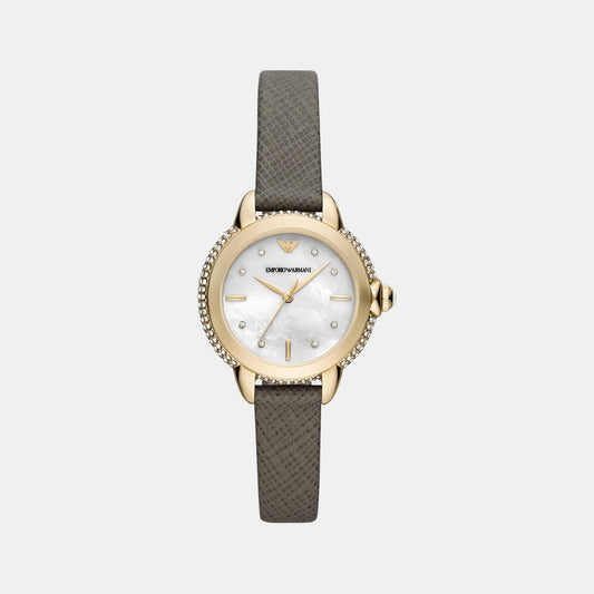 Female Analog Leather Watch AR11526