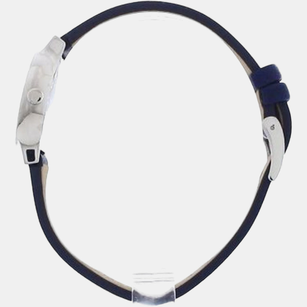 Women Quartz Blue Dial Analog Leather Watch SKW3007