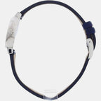 Women Quartz Blue Dial Analog Leather Watch SKW3007