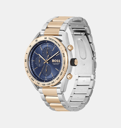 Boss Men Round Blue watch