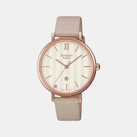 Sheen Female Analog Leather Watch SX275