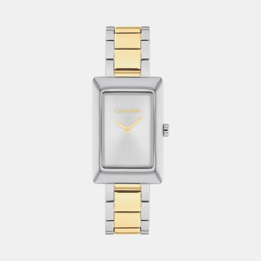 Calvin Klein Rectangular Silver Analog watch