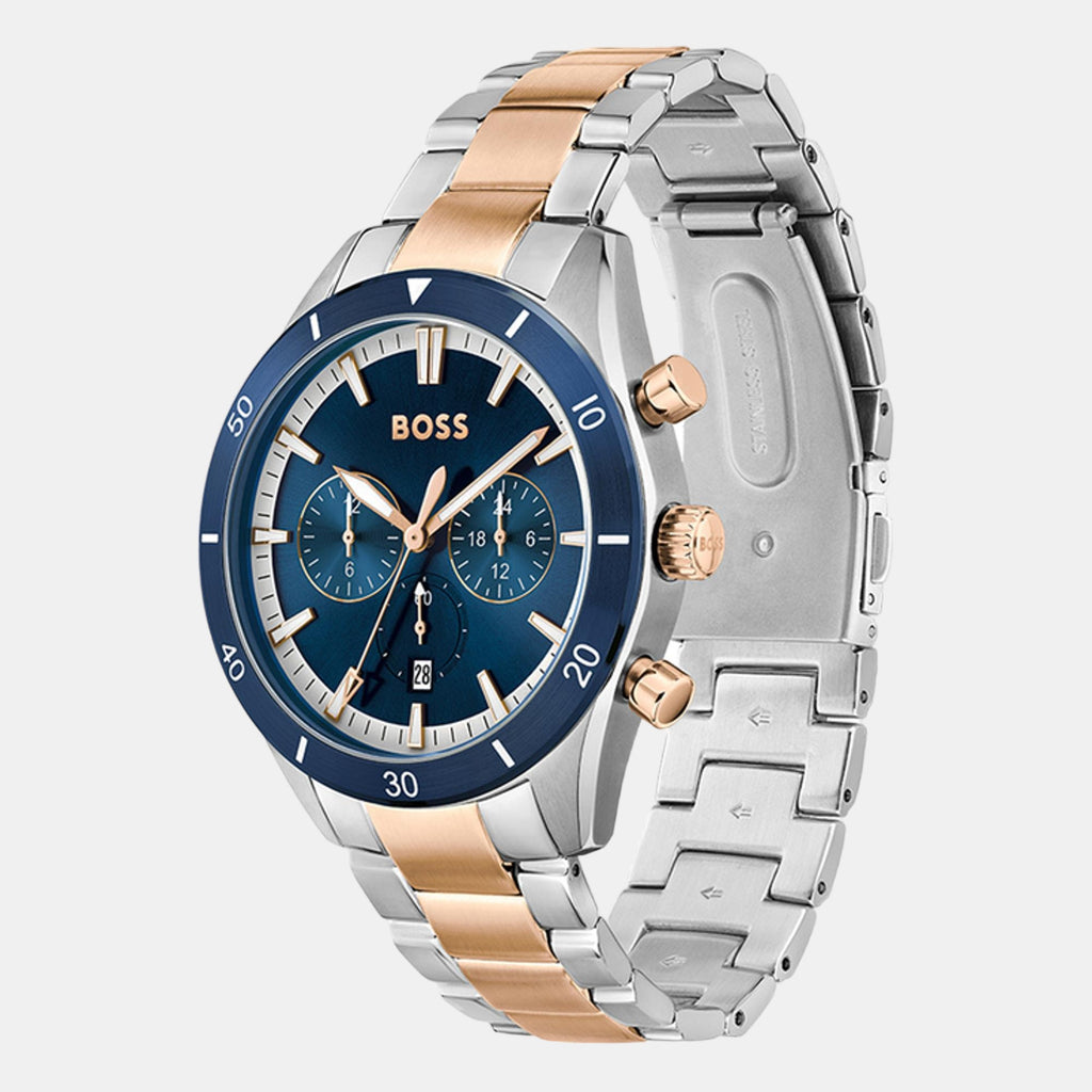 Santiago Men Quartz Blue Dial Chronograph Stainless Steel Watch 1513937