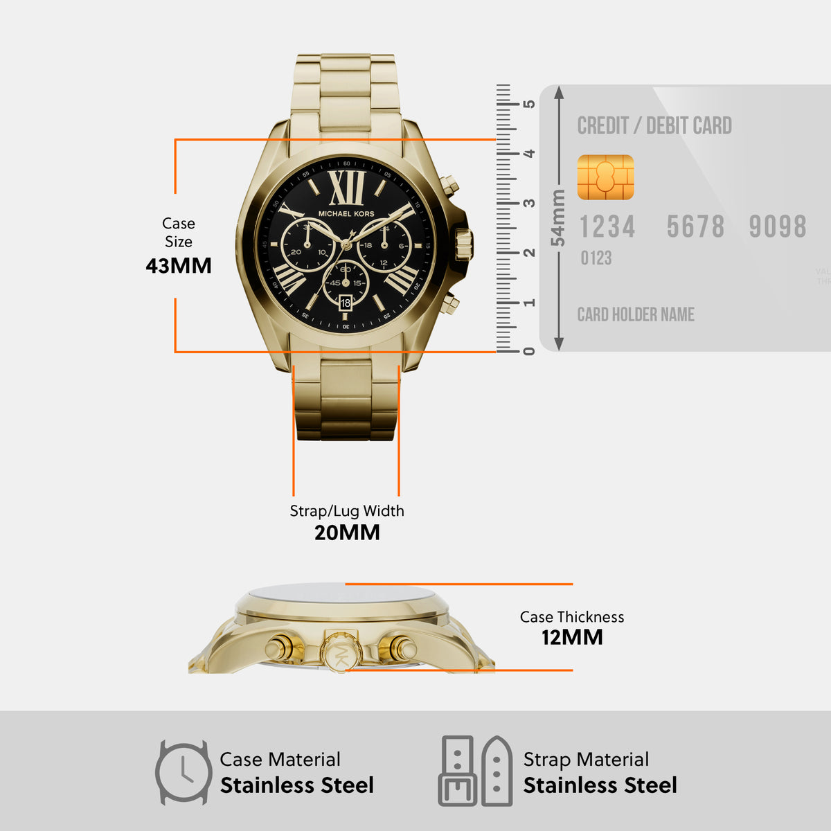 Michael Kors Stainless Steel Black watch