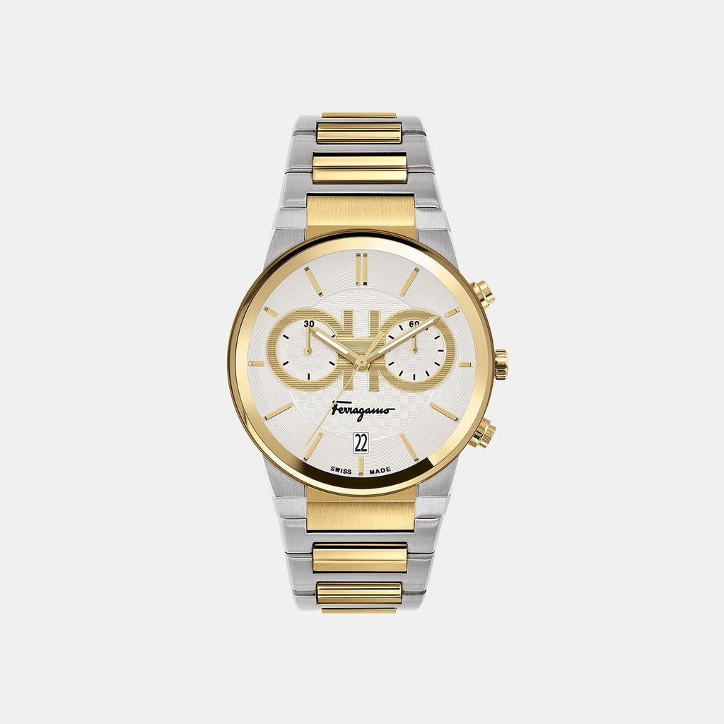 Ferragamo Round Silver Chronograph watch