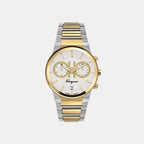 Ferragamo Round Silver Chronograph watch