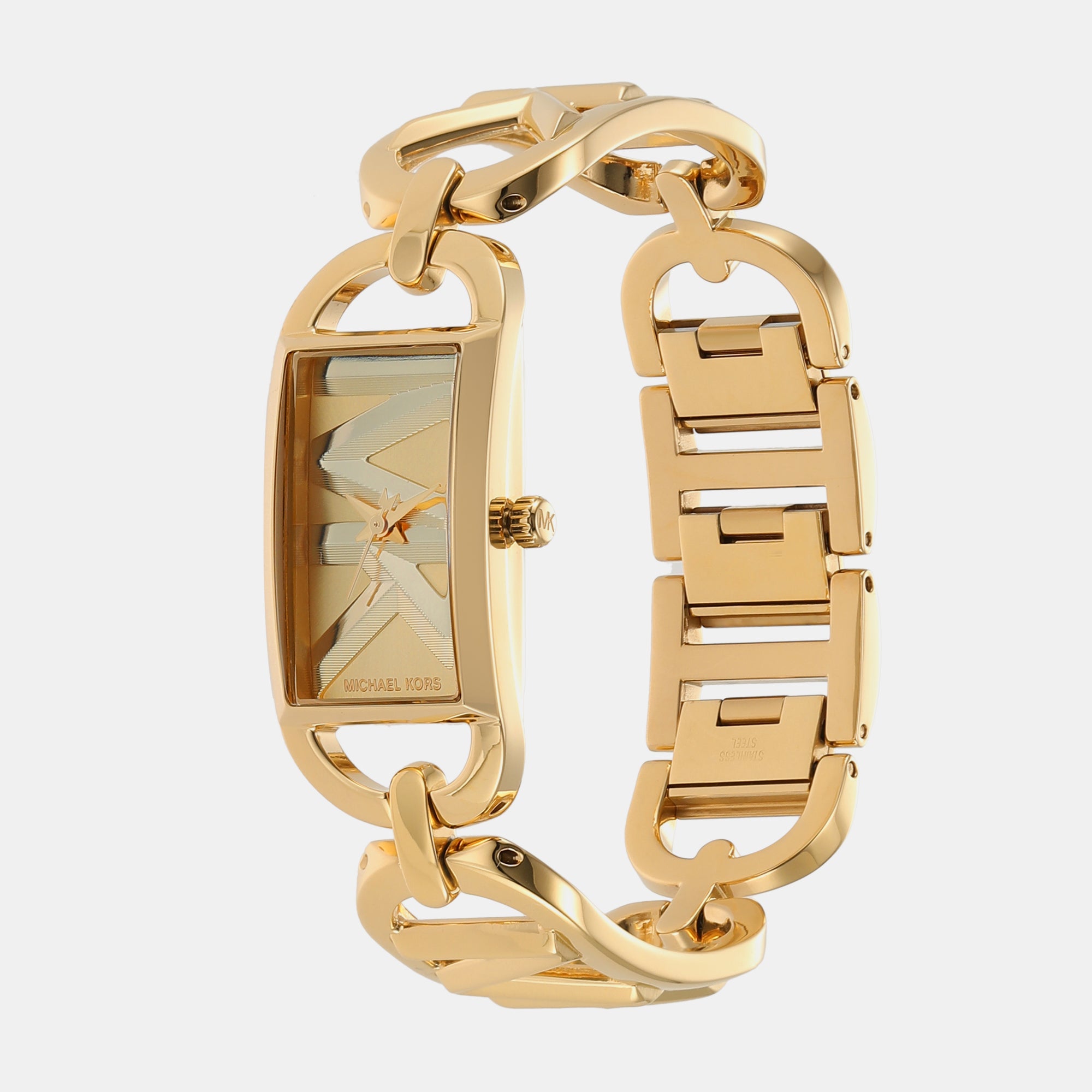 Michael Kors Women Rectangular Gold watch